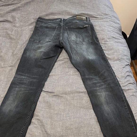 Calvin Klein 32Wx30L Dark Blue Wash Men’s Jeans Straight Fit - Picture 3 of 4